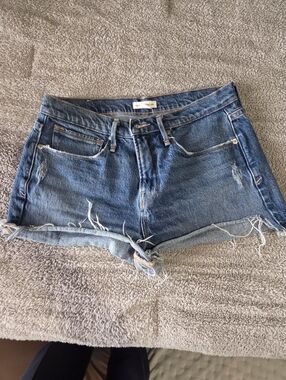 Denim Cutoff Shorts - Blue
